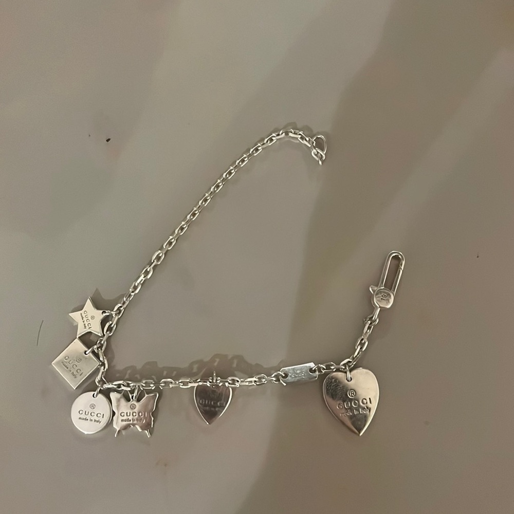Gucci silver charm bracelet NWOT